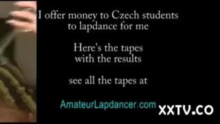 Busty czech amateur lapdances