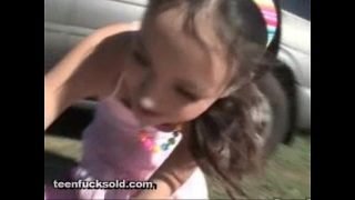 Teen cutie sucks oldmans huge cock before takes deep inside